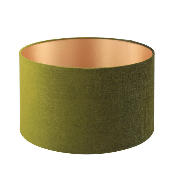 Gold and Green Glass Table Lamp | Velvet Green Shade