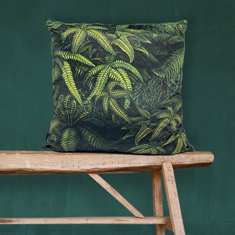 Fern Green Velvet Cushion
