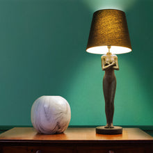 Load image into Gallery viewer, Naked Lady Black Table Lamp with Black Shade