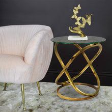 Load image into Gallery viewer, Rizzo Shiny Gold Side Table