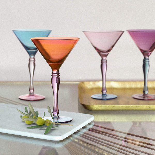 Multicoloured Cocktail Glasses | Set of 4