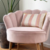 Pink Creme Bolster Velvet Cushion