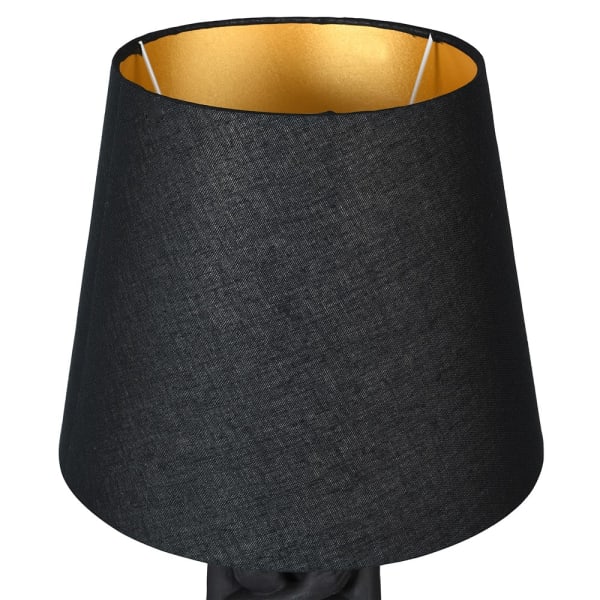 Naked Lady Black Table Lamp with Black Shade