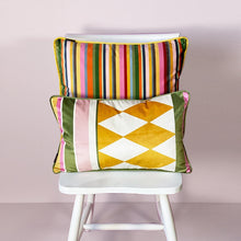 Load image into Gallery viewer, Harlequin Velvet Cushion