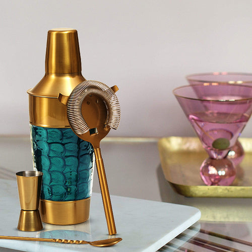 Luxe Green Cocktail Shaker Set