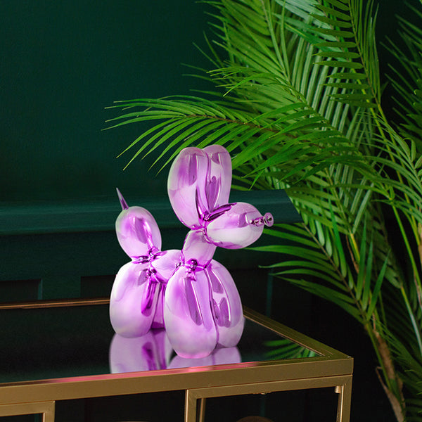 Pink Metallic Balloon Dog Ornament