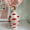 Pucker Up Large Red Lips Vase