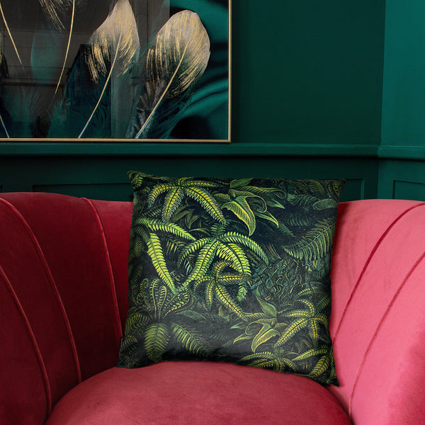 Fern Green Velvet Cushion