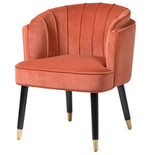 Load image into Gallery viewer, Alani Burnt Coral Velvet Bedroom Chair