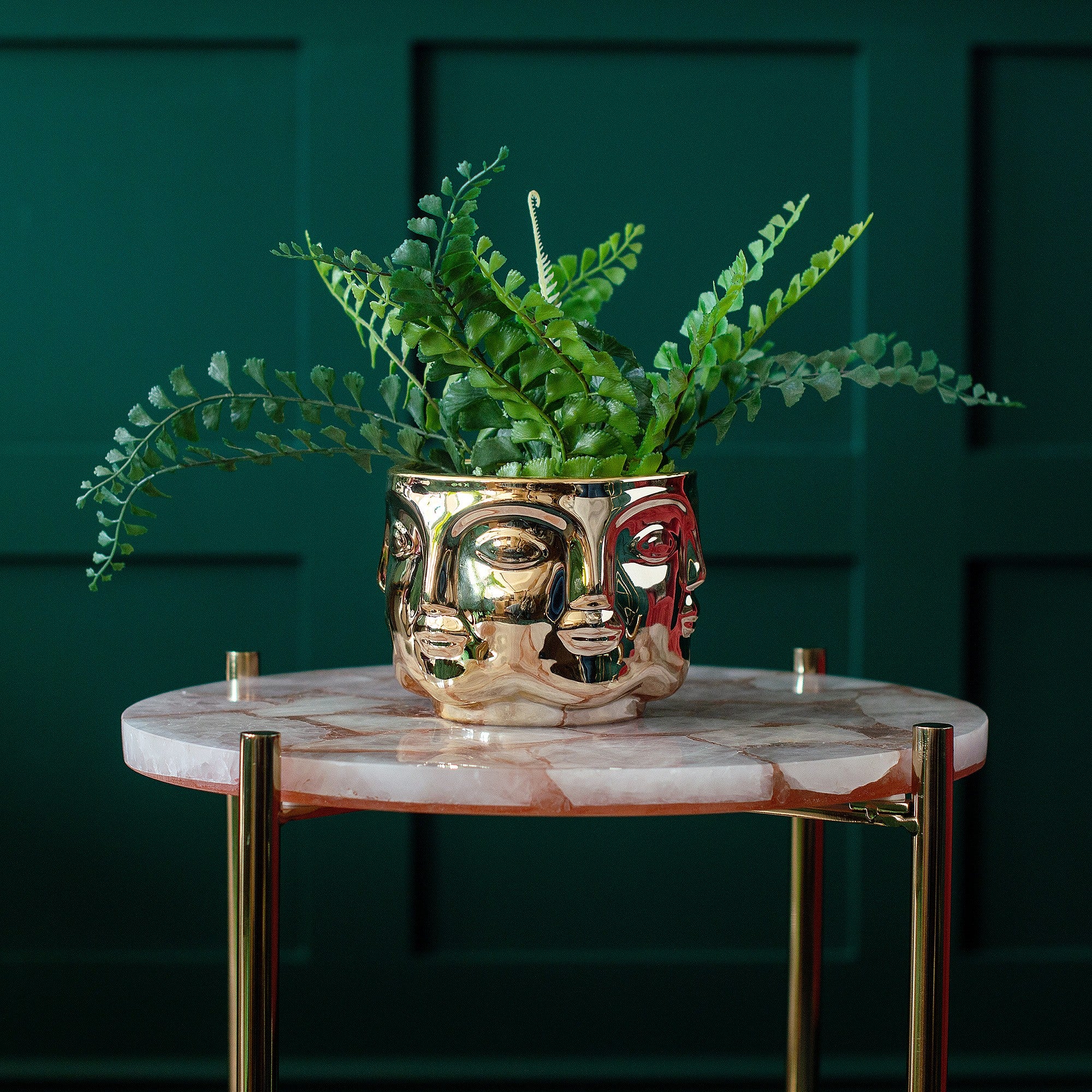 All-seeing Gold Faces Plant Pot