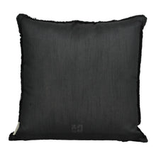 Load image into Gallery viewer, Amaru Black Serpent Fringed Cushion
