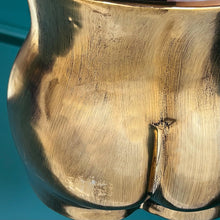 Load image into Gallery viewer, Antique Gold Cheeky Bum Plant Pot 