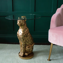 Load image into Gallery viewer, Antique Gold Leopard Occasional Table