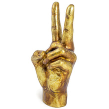 Load image into Gallery viewer, Antique Gold Peace Hand Vase
