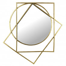 Load image into Gallery viewer, Antique Gold Shapes Wall Mirror 