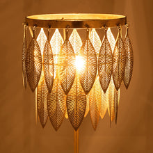 Load image into Gallery viewer, Antiqued Gold Hanging Leaves Table Lamp