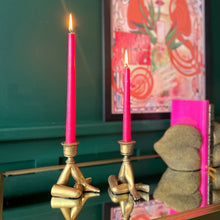 Load image into Gallery viewer, Antiqued Gold Legs Candle Holder