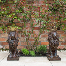 Load image into Gallery viewer, Antiqued Lion Garden Statue