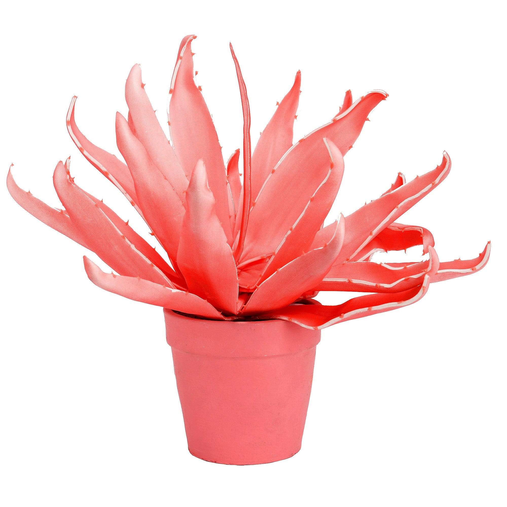 Artificial Agave Potted Plant | Coral