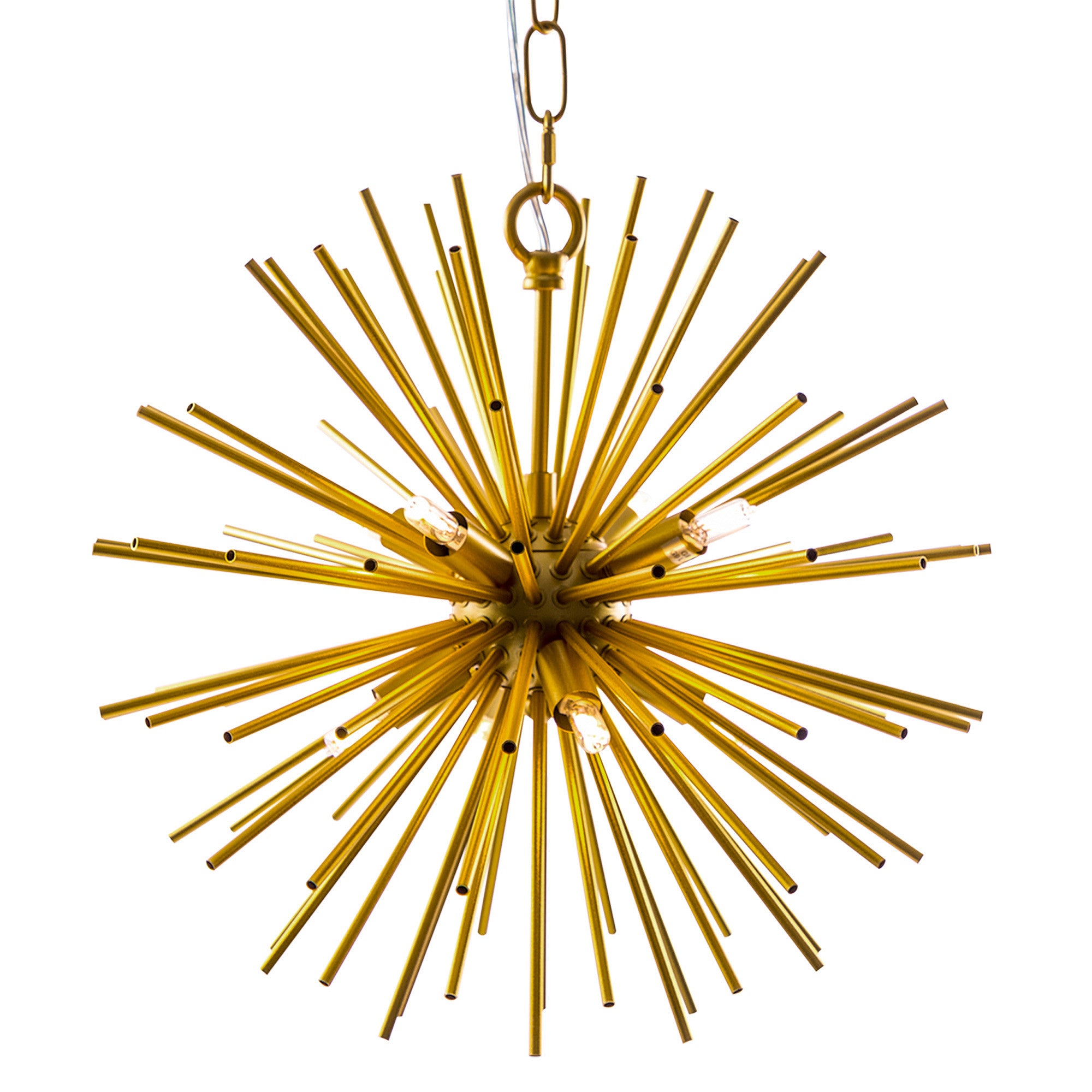Aurora Small Gold Starburst Ceiling Light with 8 Lights