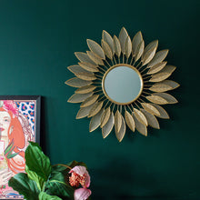 Load image into Gallery viewer, Ayana Gold Flower Mirror
