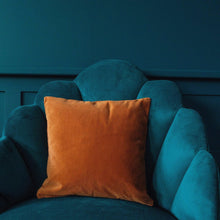 Load image into Gallery viewer, Beaded Gecko Burnt Orange Velvet Cushion Cover