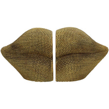 Load image into Gallery viewer, Beaded Gold Lips Bookends