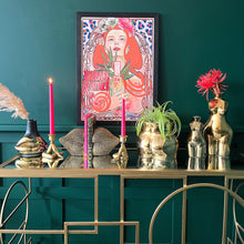 Load image into Gallery viewer, Beaded Gold Lips Bookends