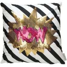 Load image into Gallery viewer, Black &amp; White Striped Pop Art Cushion