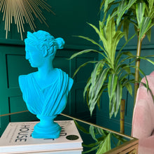 Load image into Gallery viewer, Blue Flocked Artemis Bust