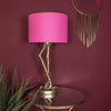 Brass Flamingo Leg Table Lamp- Pink Shade