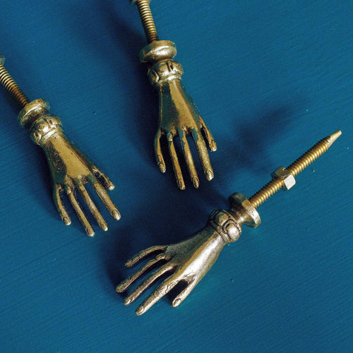 Brass Hand Knobs | Set of 2