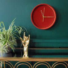Load image into Gallery viewer, Brick Red Velvet Wall Clock