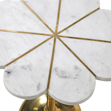 Load image into Gallery viewer, Cassia Marble Flower Side Table