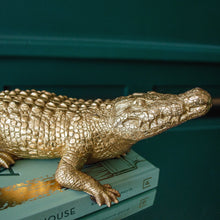 Load image into Gallery viewer, Chrishy The Gold Crocodile Ornament