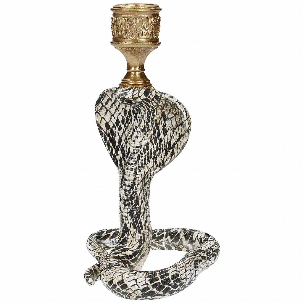 Cobra Snakeskin Candle Holder