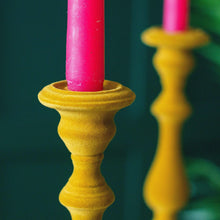 Load image into Gallery viewer, Colour Pop Yellow Flocked Candle Stick