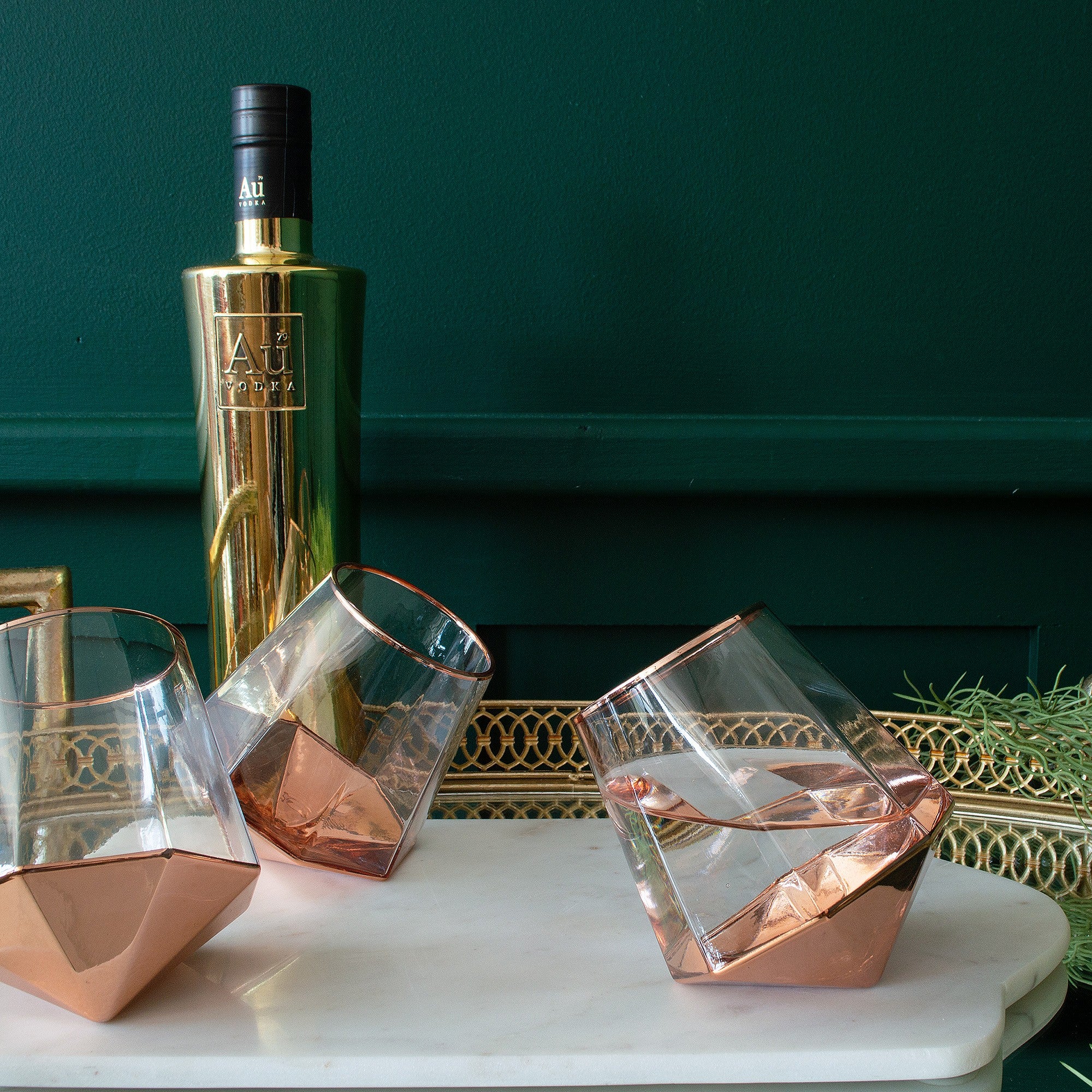Copper Balancing Glass Tumblers | Set of 4