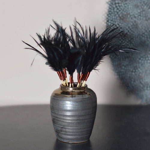Decorative Feathers- Black (set of 3)