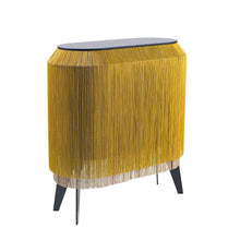 Load image into Gallery viewer, Dita Fringed Small Cabinet in Mustard Gold