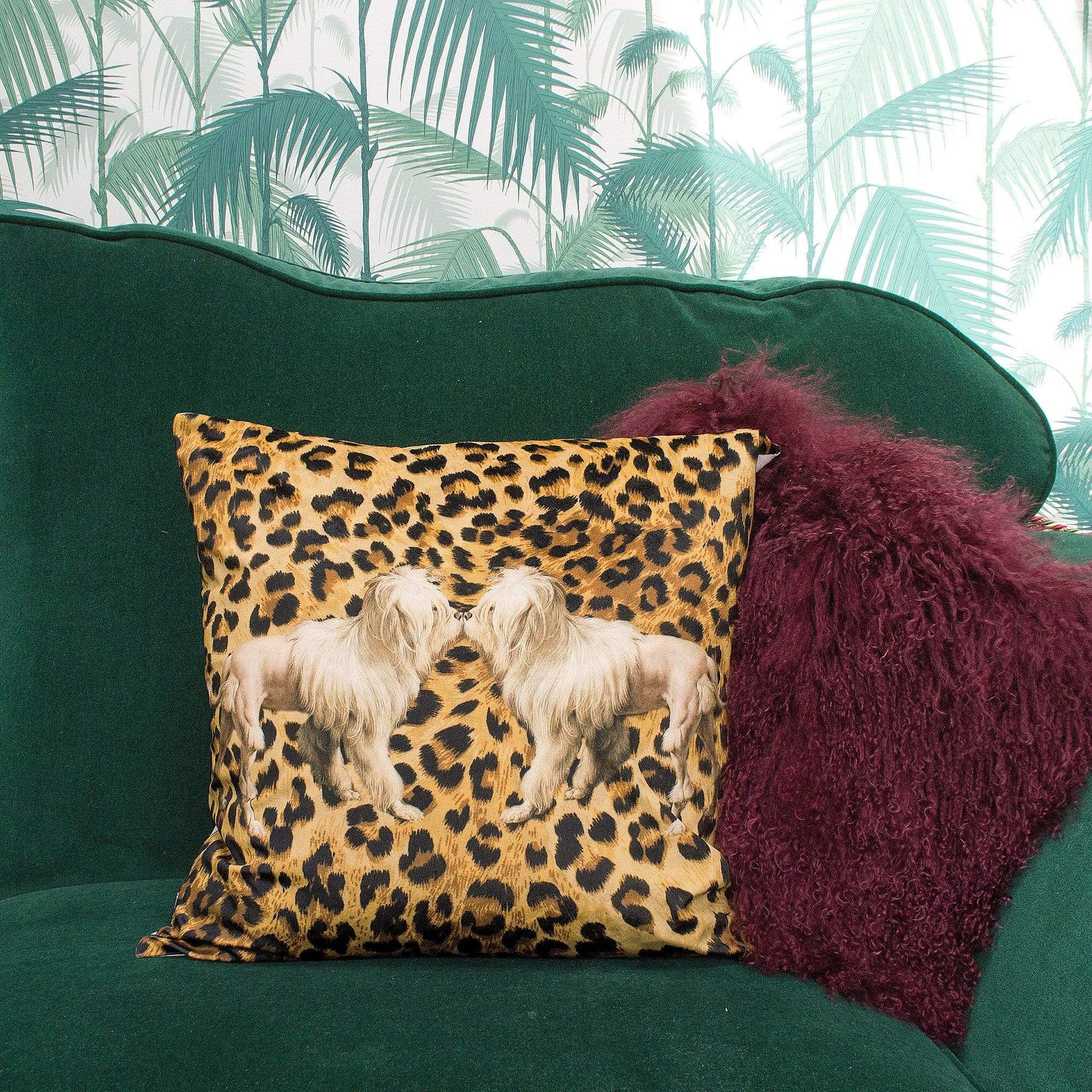 Dog Leopard Print Cushion Cover