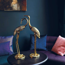Load image into Gallery viewer, Fabulous Brass Crane Statue