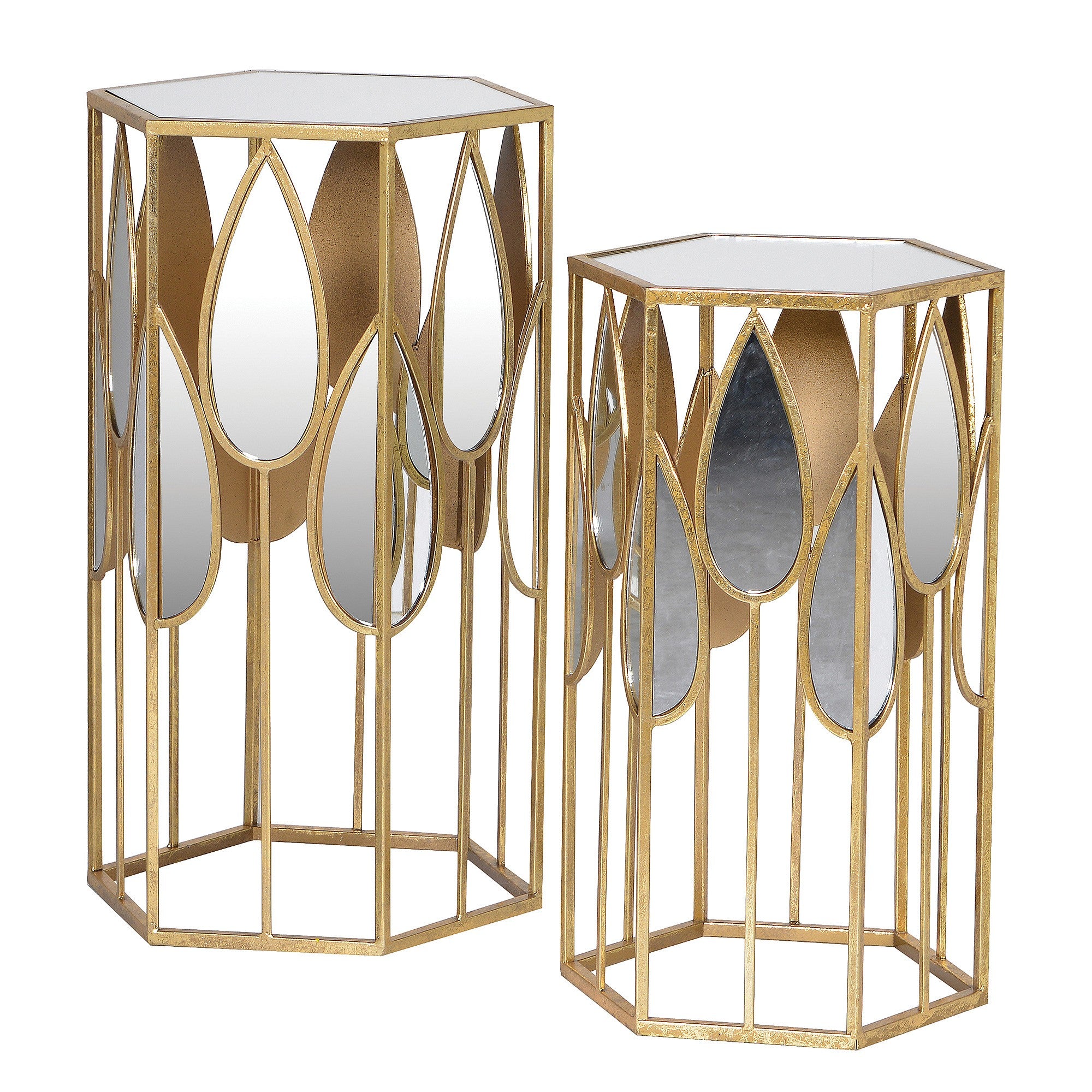 Faiza Mirrored Nest of Tables | Set of 2