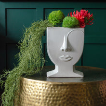 Load image into Gallery viewer, Female Face White Vase