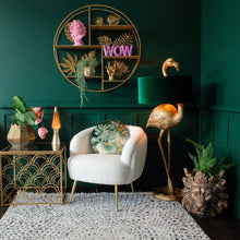 Load image into Gallery viewer, Flamingo Floor Lamp | Green Velvet Shade