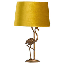 Load image into Gallery viewer, Flamingo Table Lamp | Mustard Velvet Shade 