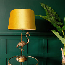 Load image into Gallery viewer, Flamingo Table Lamp | Mustard Velvet Shade 