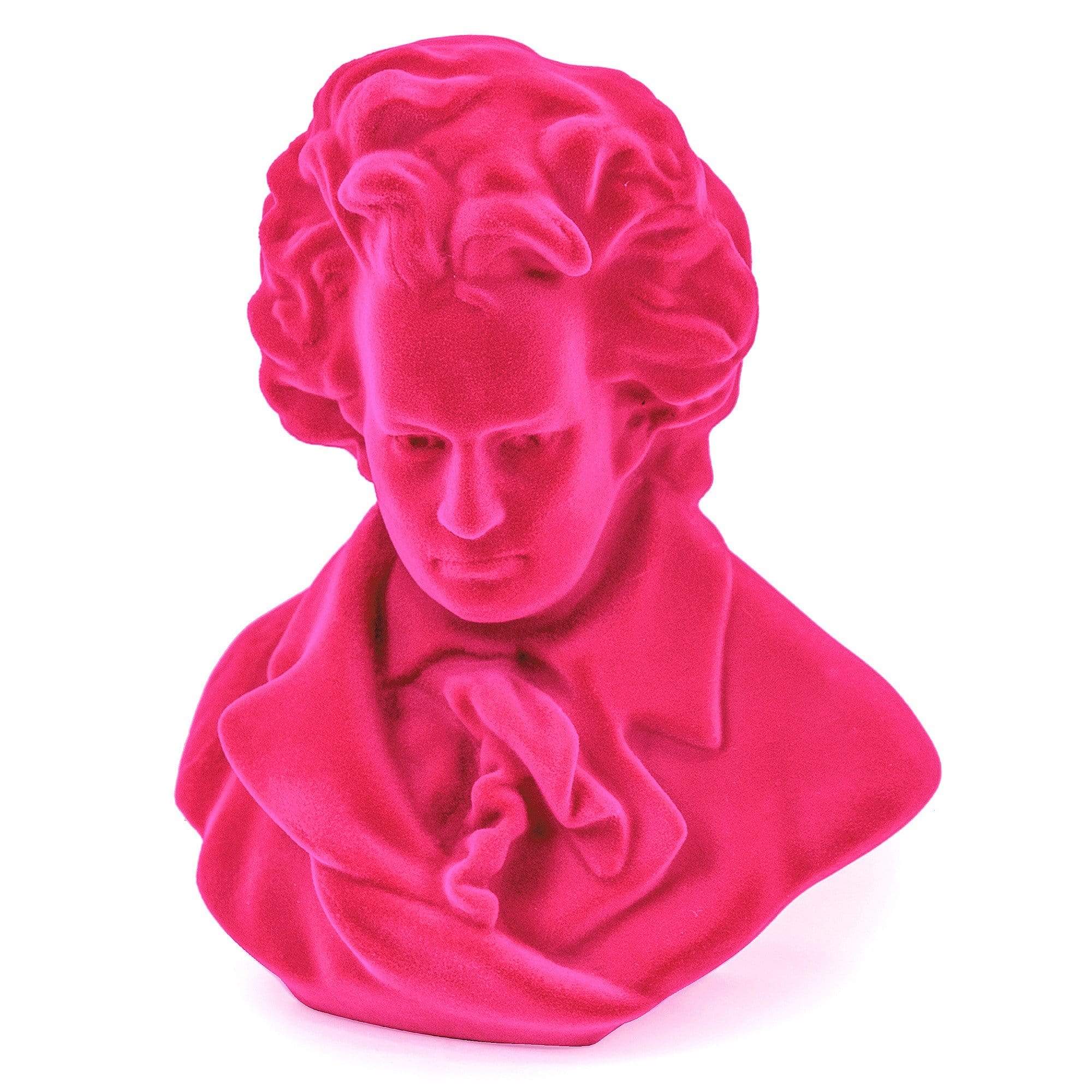 Flocked Beethoven Bust | Hot Pink