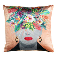 Load image into Gallery viewer, Frida Kahlo Style Beaded Flower Cushion