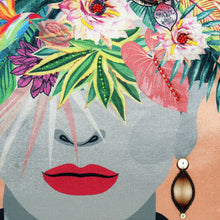 Load image into Gallery viewer, Frida Kahlo Style Beaded Flower Cushion